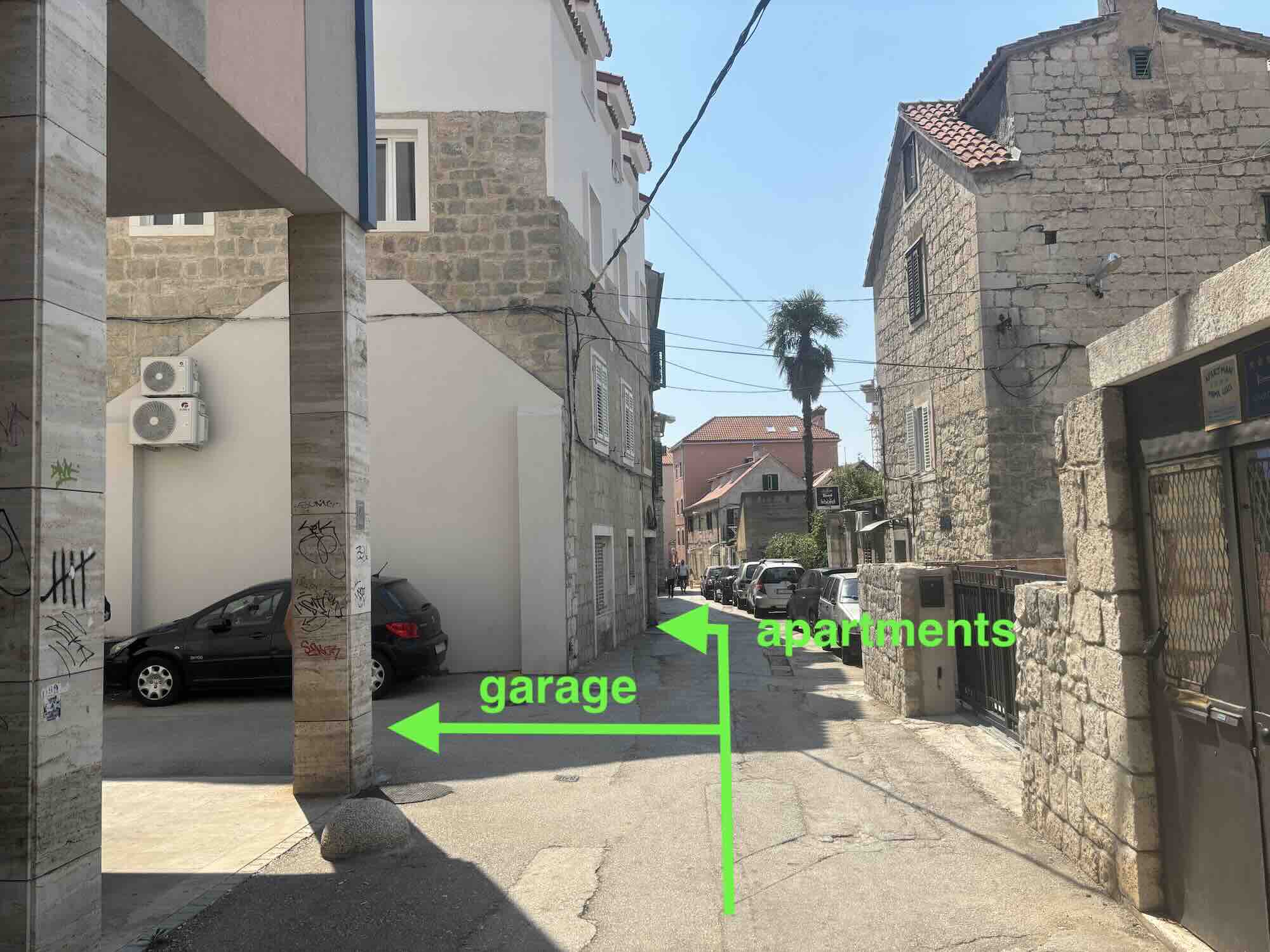 Finding Sika Apartments — entrance