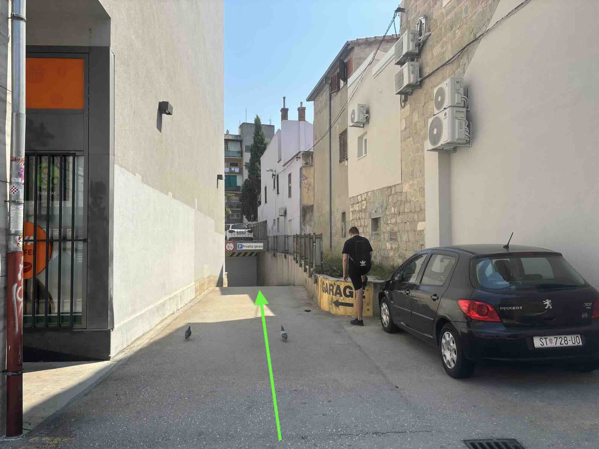 Garage with our private parking spot near Sika Apartments Split