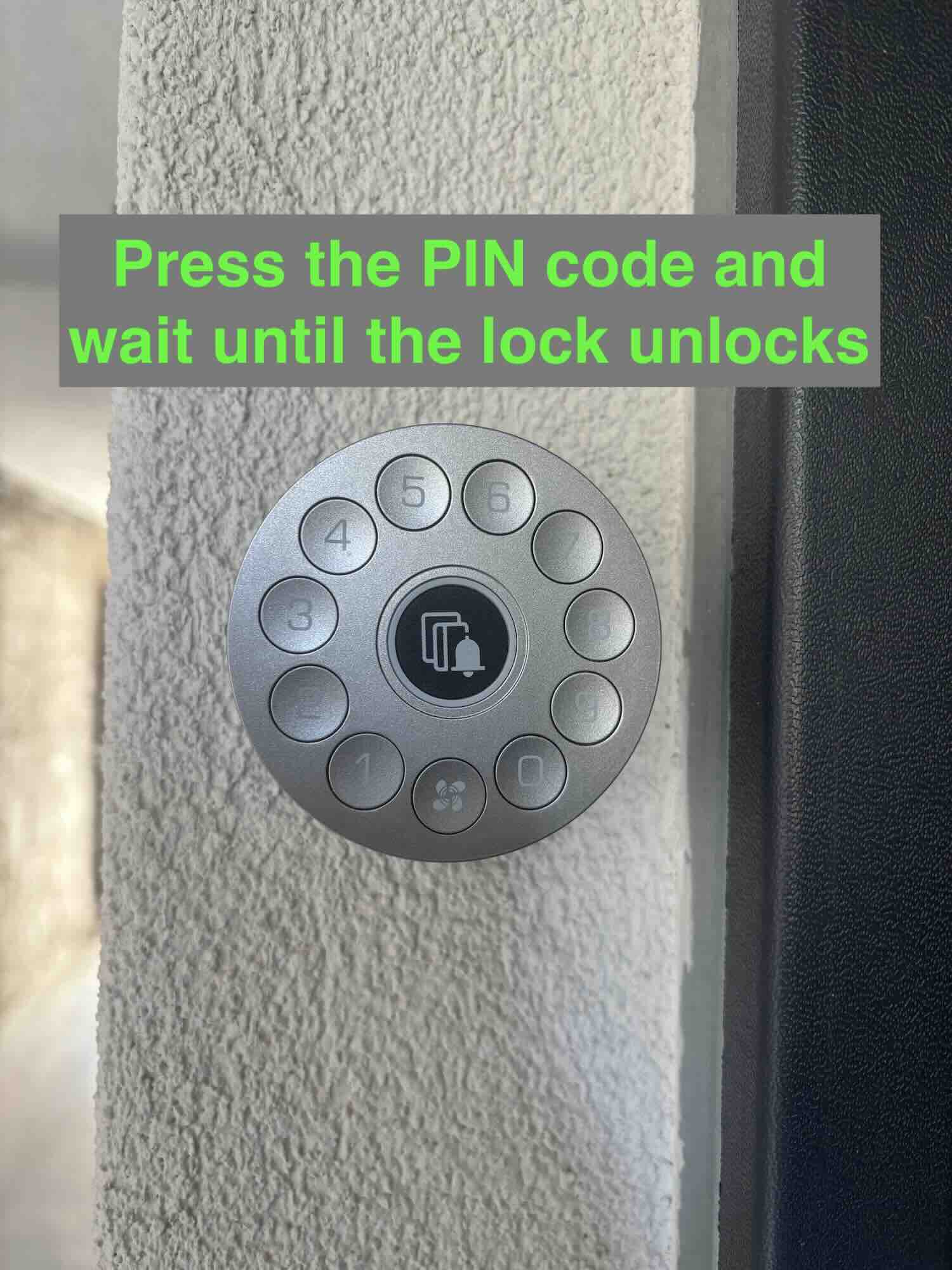 Unlocking the front door from outside